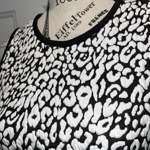Kate Spade Leopard Jacquard Dress–“Be Daring” Black & White NEW WITH TAGS- Large - Picture 8 of 10